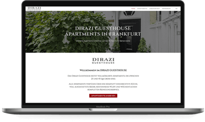 Website für Dirazi Hotel - HTML/CSS/JS - Voll Webdesign & SEO